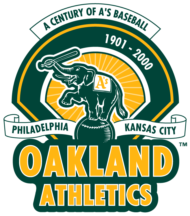 Oakland Athletics 2000 Anniversary Logo vinyl decal